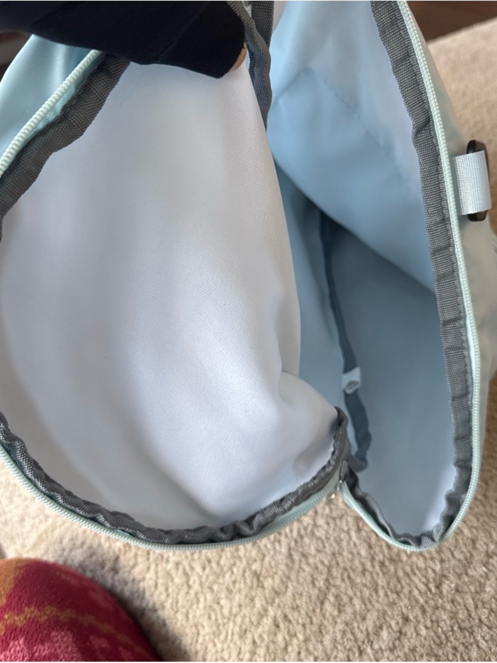 Light Blue Minimalist Backpack - Picture 4 of 4